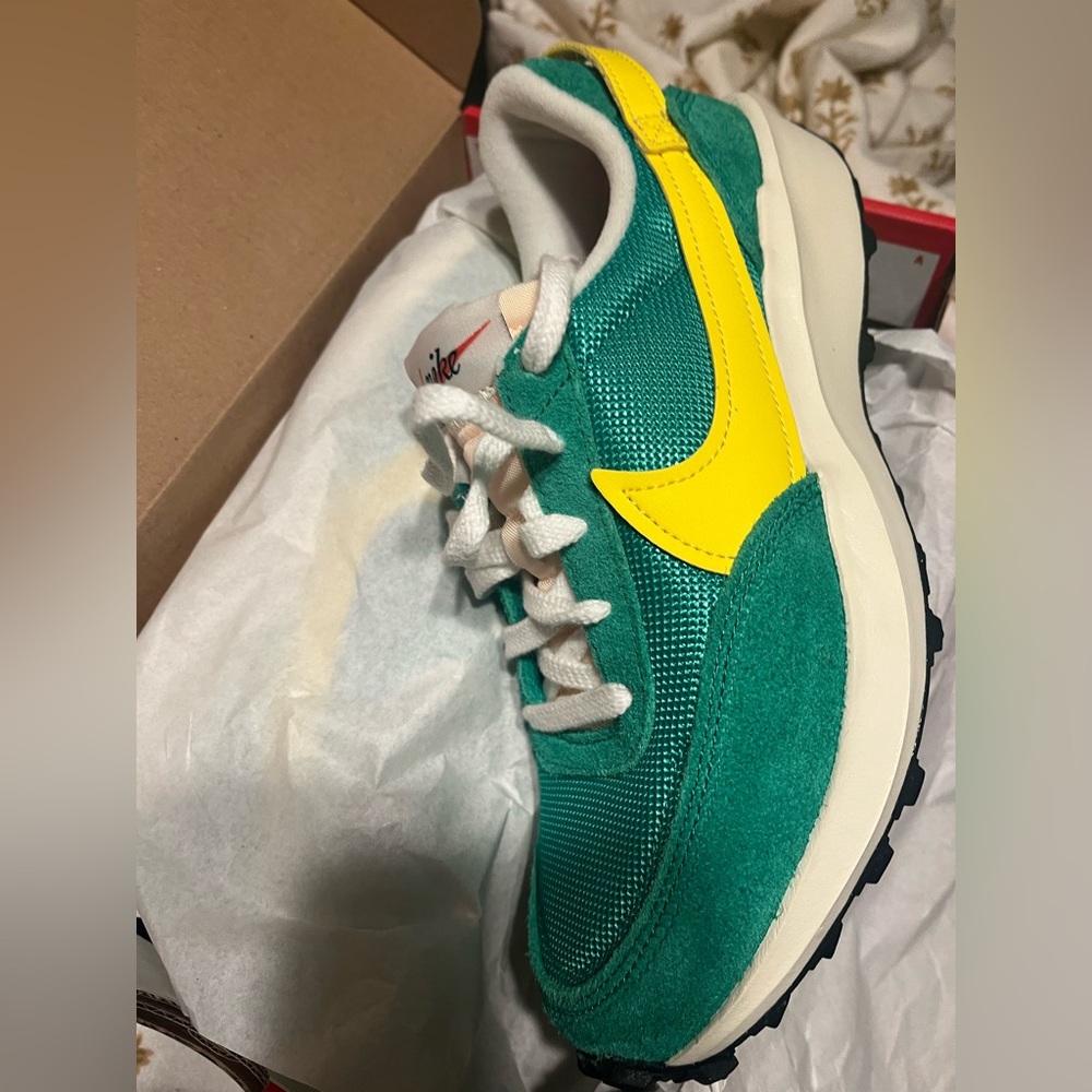 Nike Women's Emerald and Yellow Sneakers